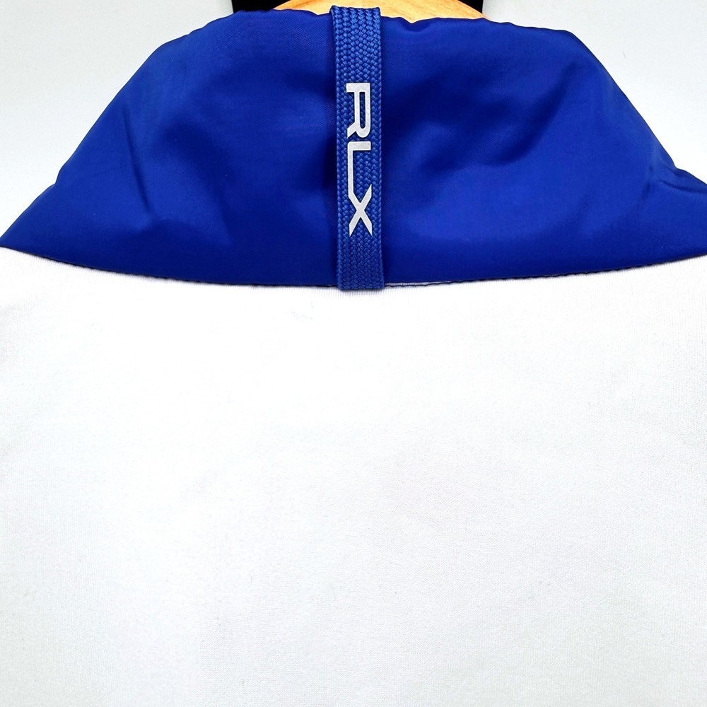 RLX Ralph Lauren Women's White Blue Golf Pullover Jacket Quarter Zip NWT - Picture 11 of 16